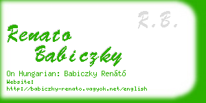 renato babiczky business card